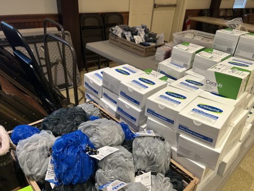 Supplies going to Grace Episcoal Church that include hygience and betterment supplies. Thank you for making this happen!